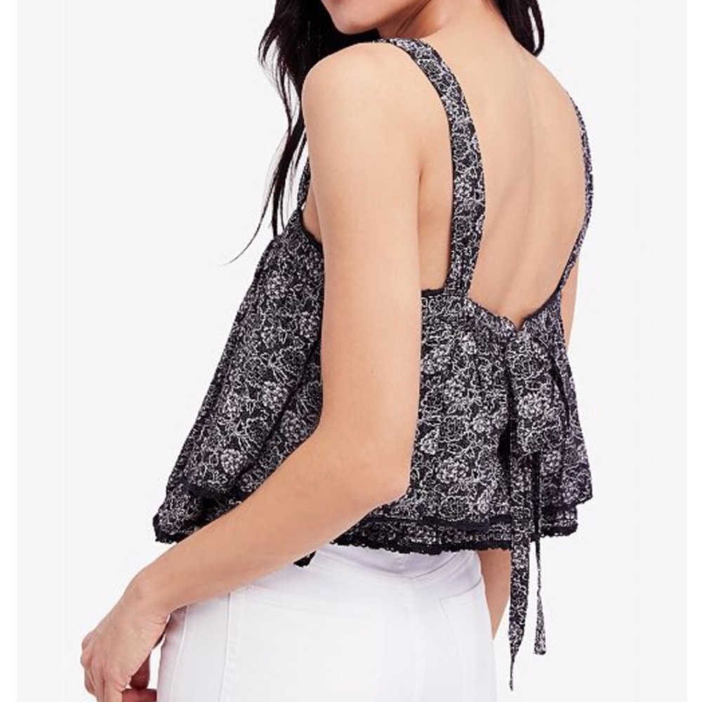 Free People Sweet Caroline Tank in Black NWT - Picture 2 of 4